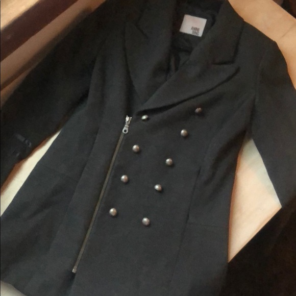 Anine Bing Zip Front Grey Pea Coat, size XS - Picture 7 of 8